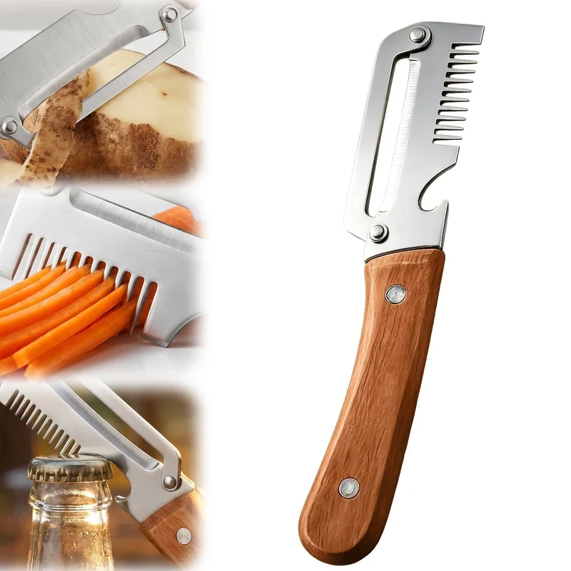 3in1 Peeler Knife Stainless Steel - Image 2